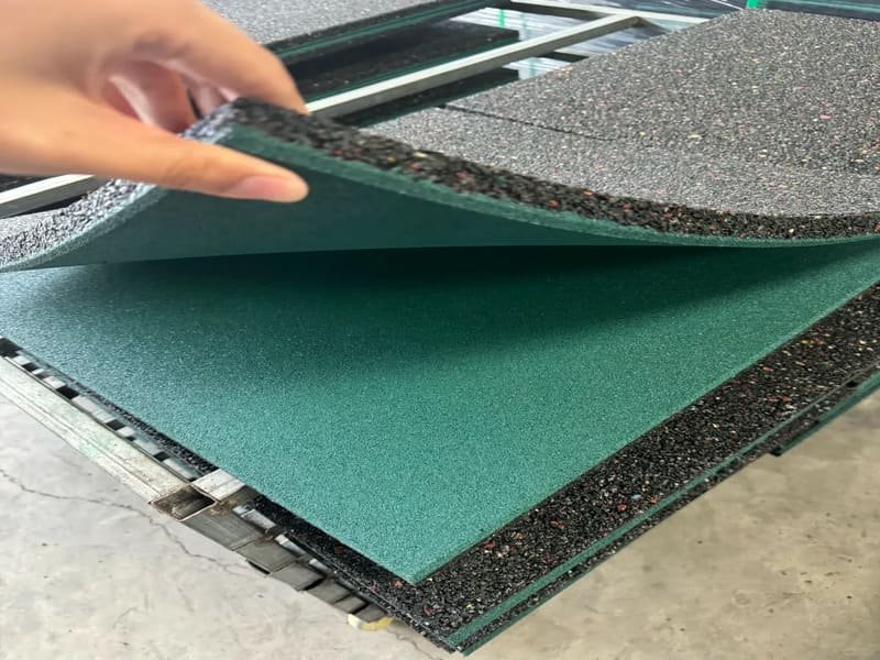 close up of rubber tile texture